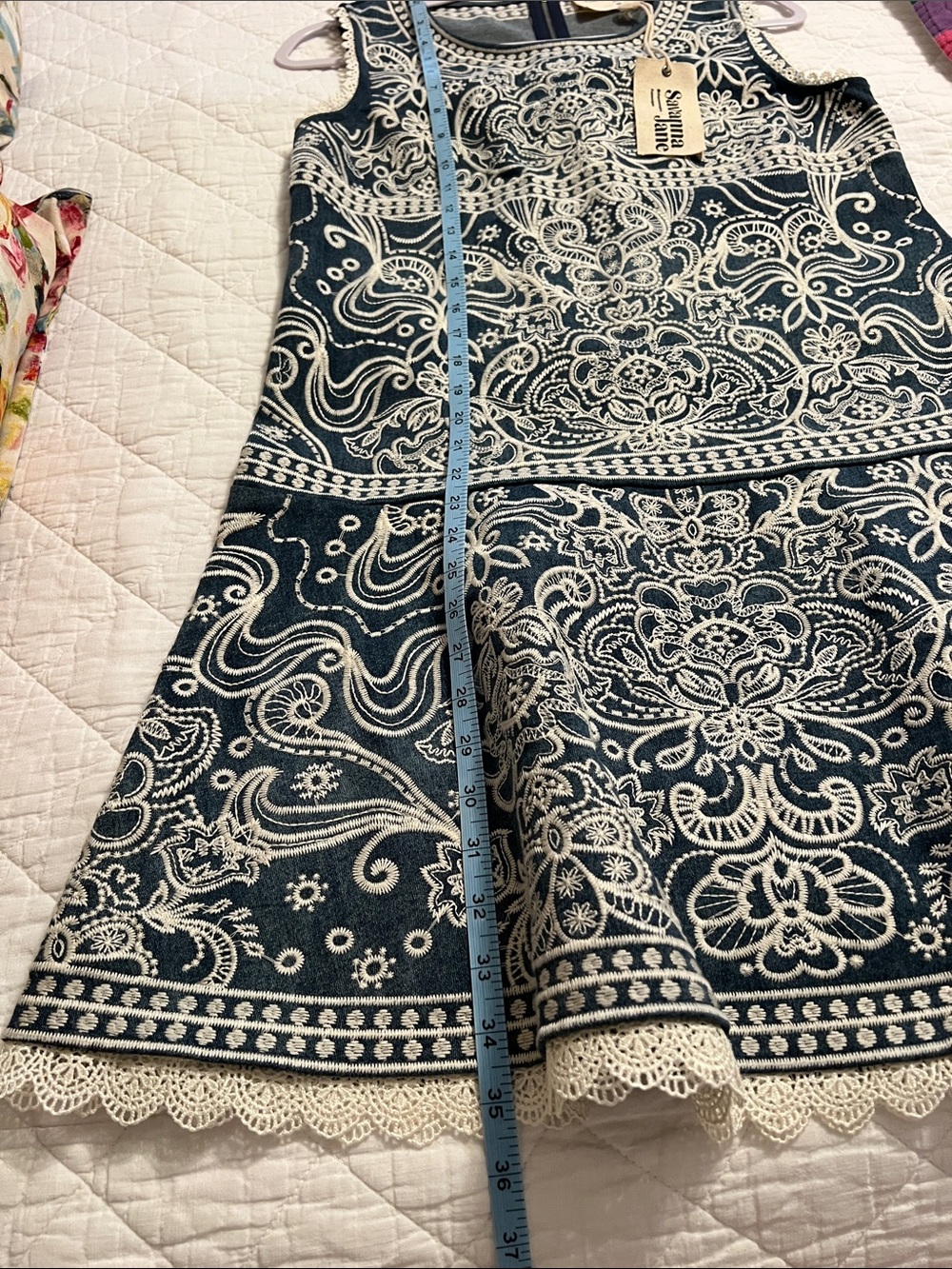 Savanna Jane embroidered denim dress - Picture 6 of 7